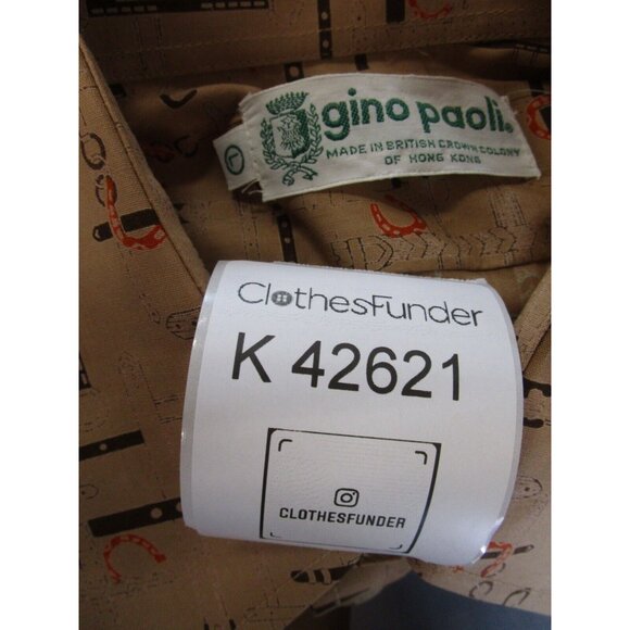 VINTAGE Gino Paoli Shirt Large Button Down Equestrian Horses 90s 80s - Picture 10 of 10